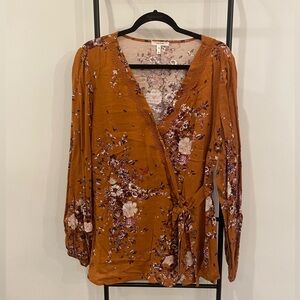 Maurices Rust Floral Blouse